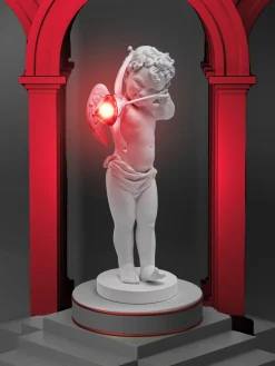 Lámpara de mesa grande regulable Cupido