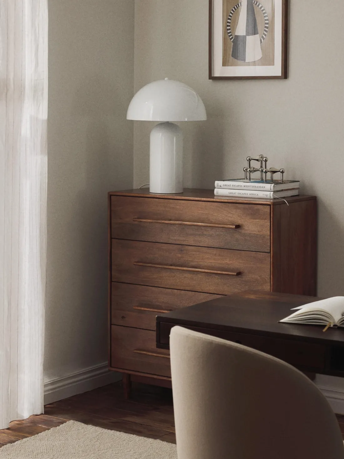 Lámpara de mesa grande retro Walter