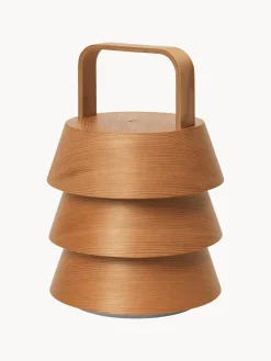 Lámpara de mesa LED móvil de madera de abeto Luver