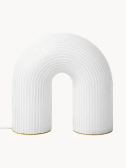 Lámpara de mesa LED regulable con estructura estriada Vuelta, tamaños diferentes