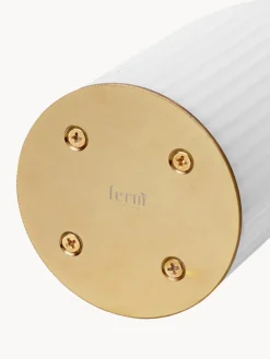 Lámpara de mesa LED regulable con estructura estriada Vuelta, tamaños diferentes