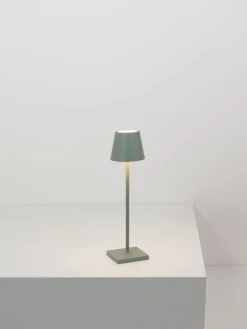 Lámpara de mesa LED regulable Poldina, portátil