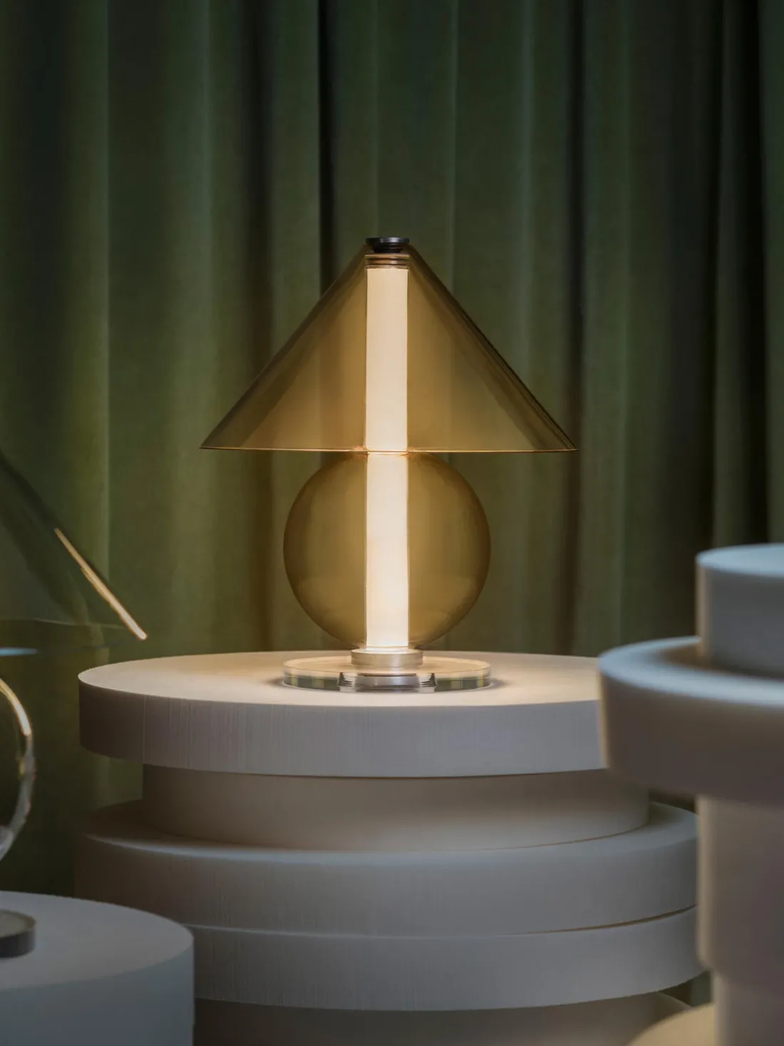 Lámpara de mesa LED soplada regulable Fragile