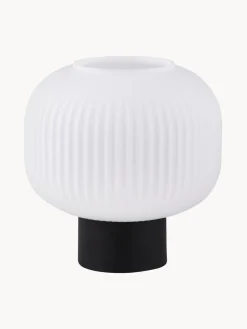 Lámpara de mesa pequeña de vidrio opalino Charles