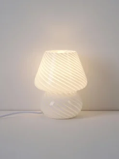 Lámpara de mesa pequeña de vidrio opalino Lareina