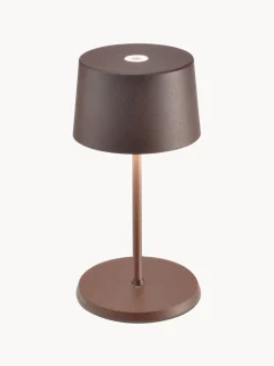 Lámpara de mesa pequeña LED regulable Olivia Pro, portátil