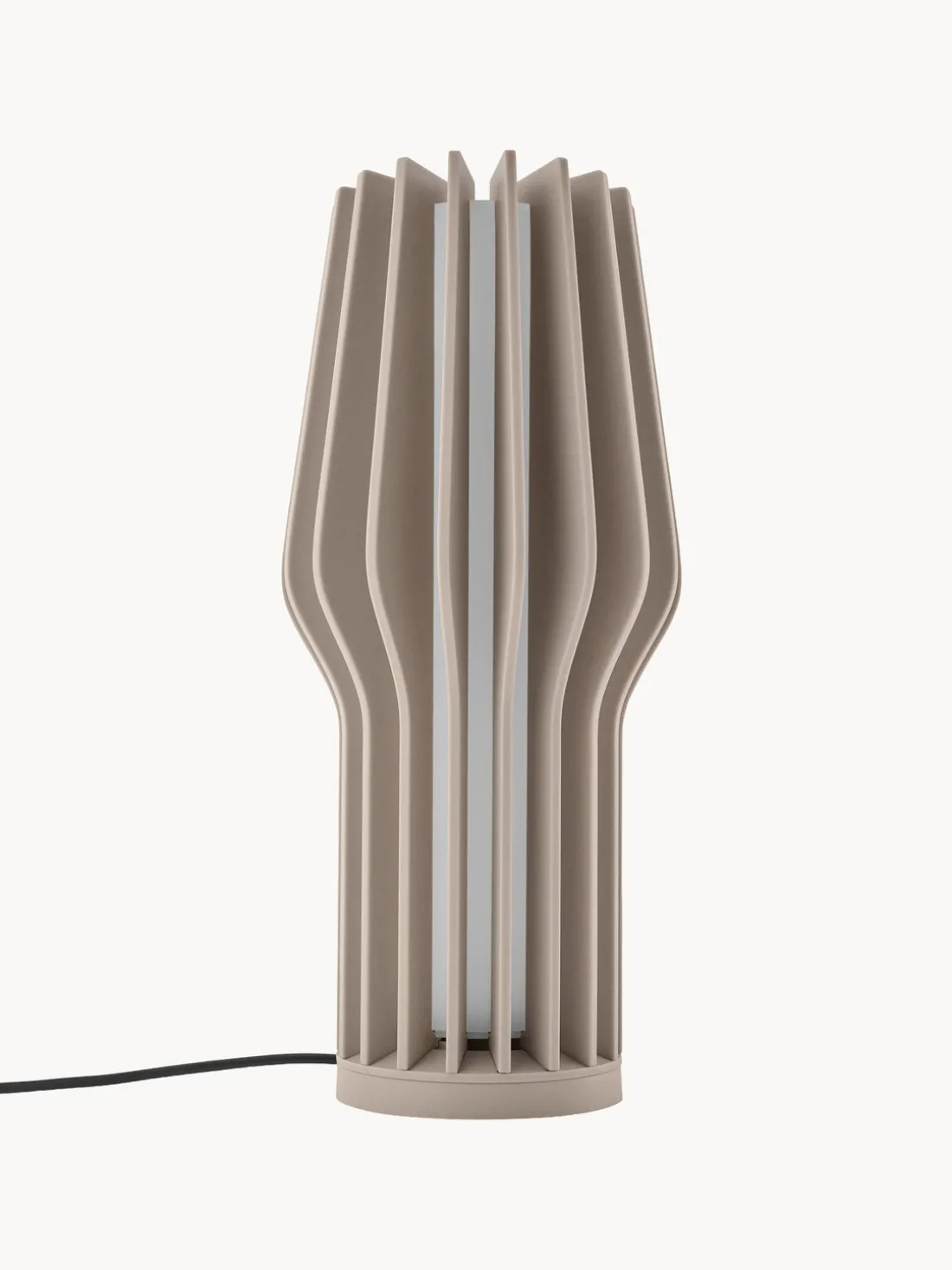 Lámpara de mesa pequeña LED regulable Radiant, portátil