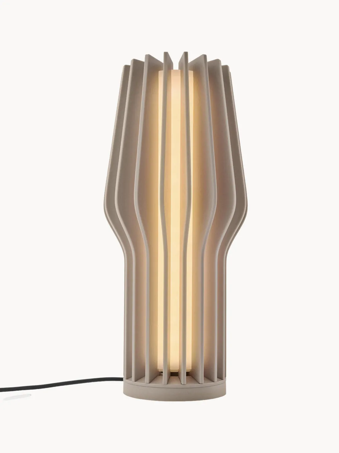 Lámpara de mesa pequeña LED regulable Radiant, portátil