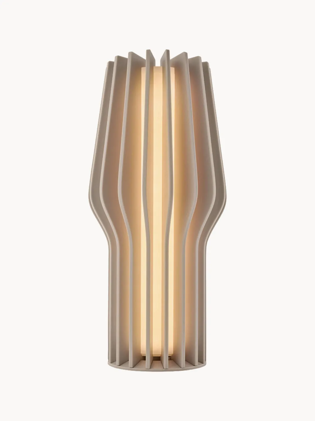 Lámpara de mesa pequeña LED regulable Radiant, portátil