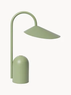 Lámpara de mesa pequeña LED regulable Arum, portátil