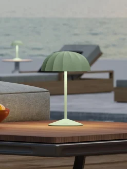 Lámpara de mesa pequeña para exterior LED regulable Ombrellino, portátil