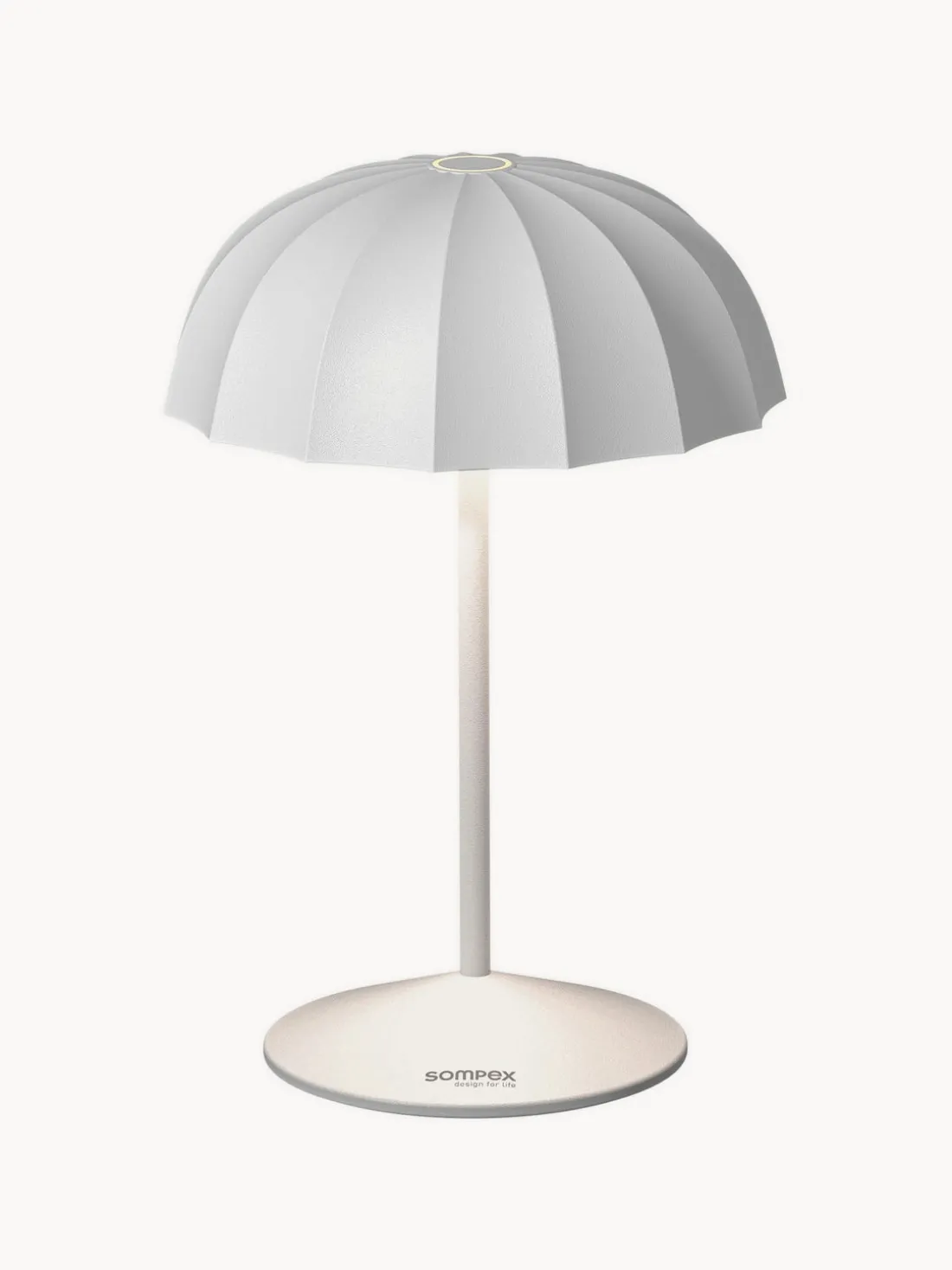 Lámpara de mesa pequeña para exterior LED regulable Ombrellino, portátil