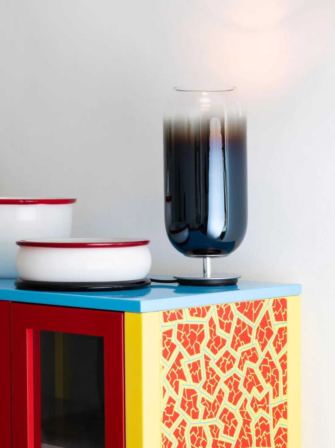 Lámpara de mesa soplada artesanalmente Gople, tamaños diferentes