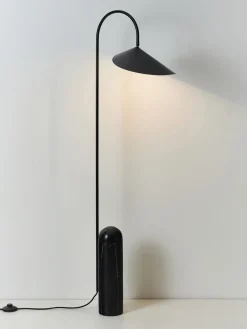 Lámpara de pie ajustable con base de mármol Arum