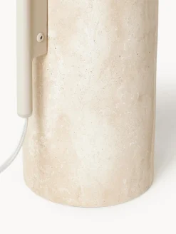 Lámpara de pie ajustable con base de travertino Arum