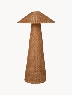 Lámpara de pie artesanal de ratán pequeña Dou