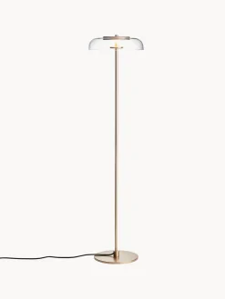 Lámpara de pie LED pequeña soplada regulable Blossi, portátil