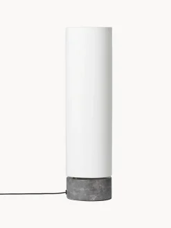 Lámpara de pie LED regulable con base de mármol Unbound, tamaños diferentes