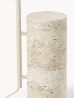 Lámpara de pie pequeña de travertino Cora