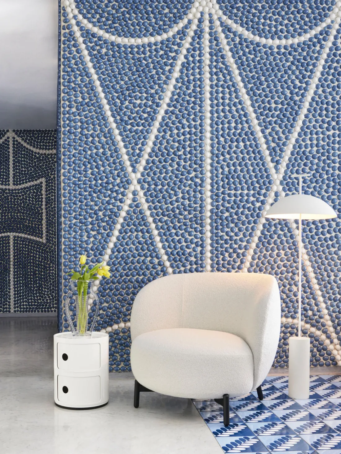 Lámpara de pie pequeña LED regulable Geen-A