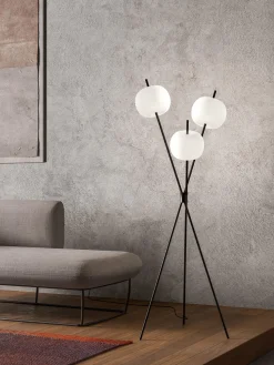 Lámpara de pie soplada LED regulable Kushi