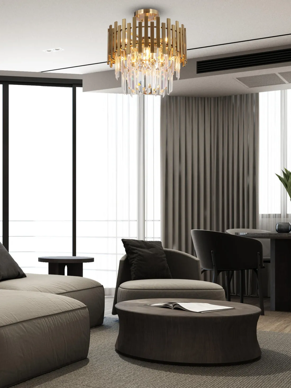 Lámpara de techo artesanal grande Aspen