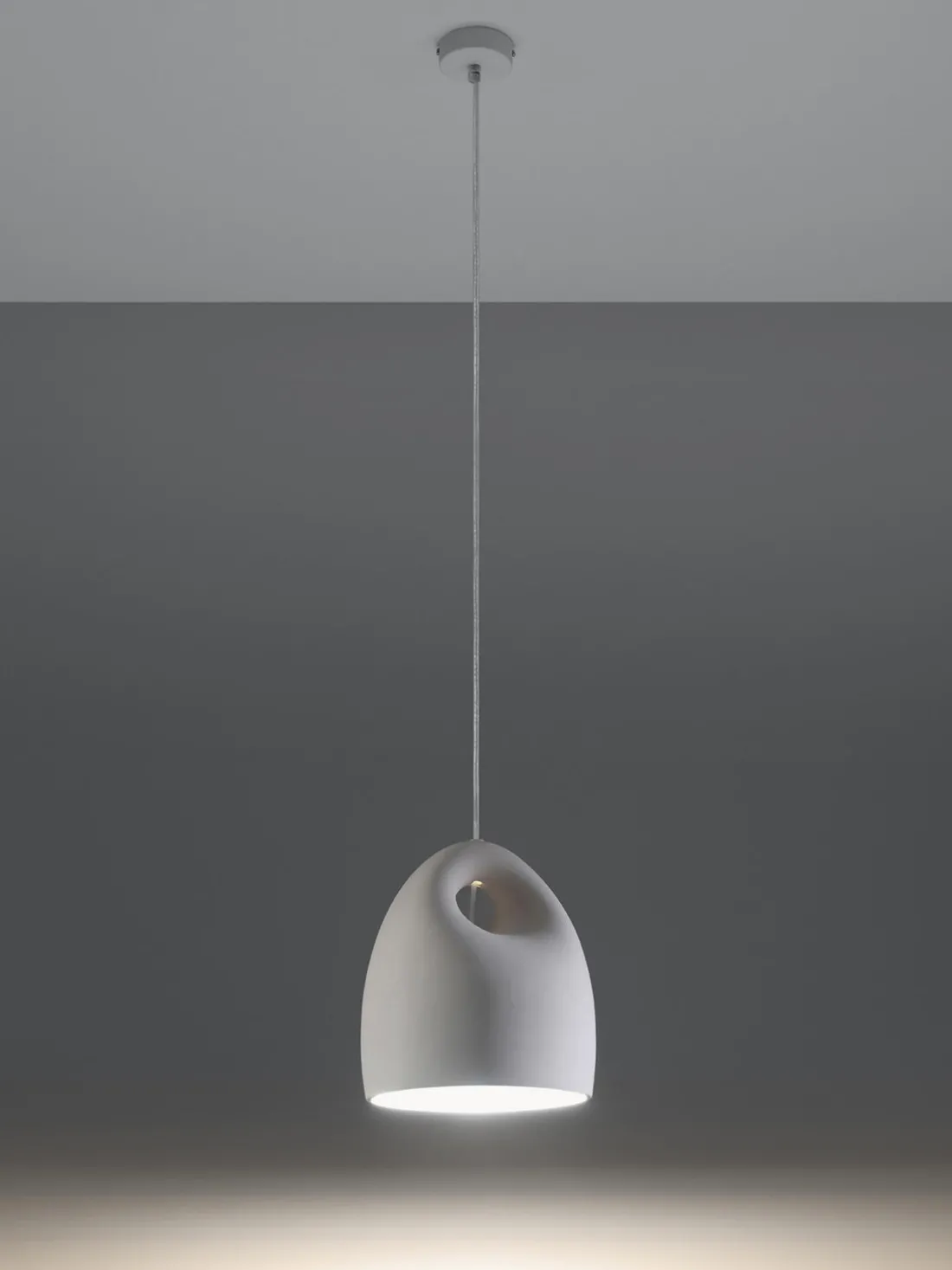 Lámpara de techo artesanal pequeña de cerámica Sativa