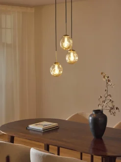 Lámpara de techo cluster de vidrio Amora