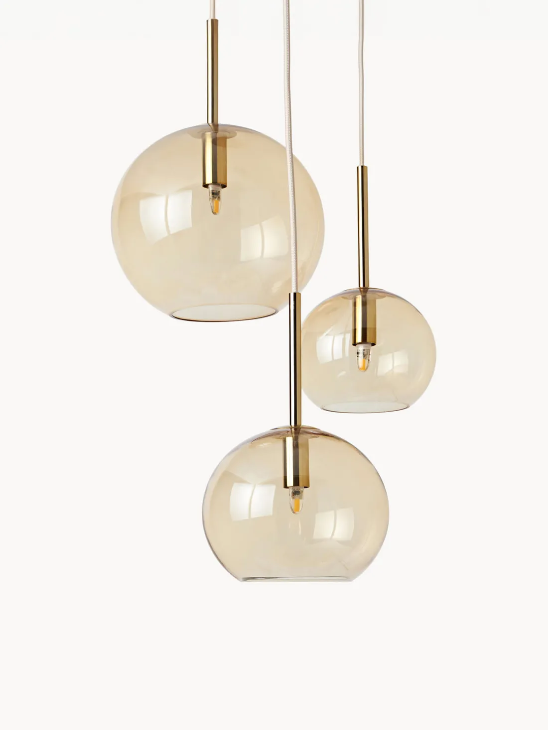 Lámpara de techo cluster de vidrio Raquel