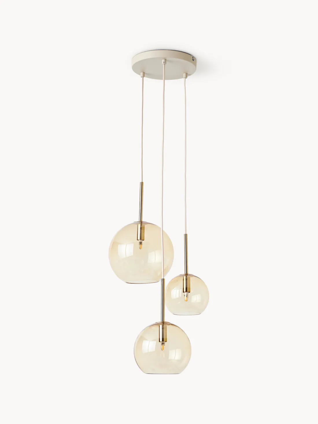 Lámpara de techo cluster de vidrio Raquel