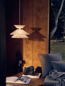 Lámpara de techo de lino Kiku