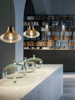 Lámpara de techo de vidrio tintado soplado Emma