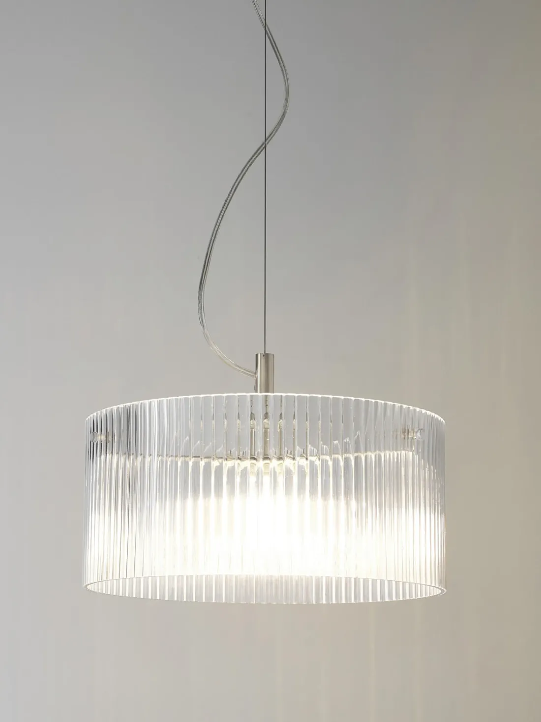 Lámpara de techo de vidrio acanalado Emmi