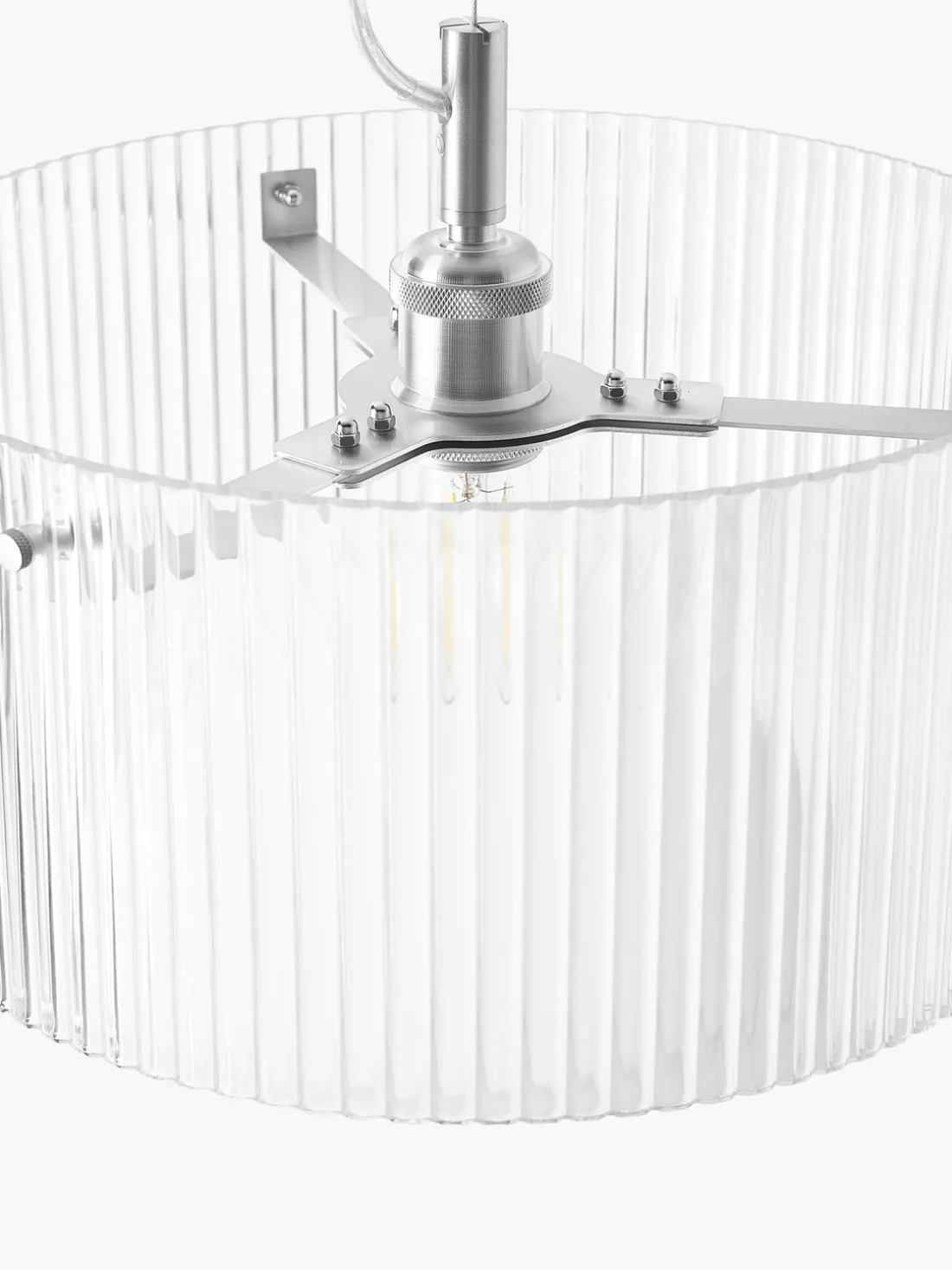 Lámpara de techo de vidrio acanalado Emmi