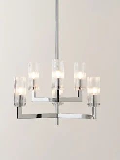 Lámpara de techo de vidrio estriado Emmi