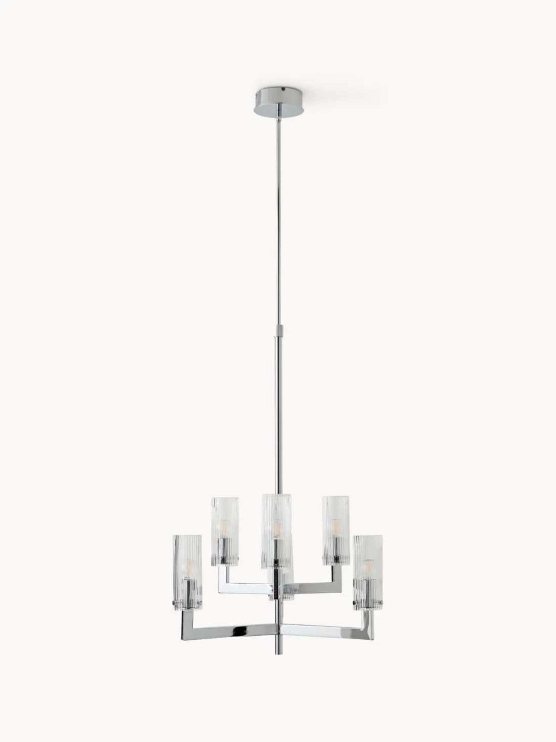 Lámpara de techo de vidrio estriado Emmi