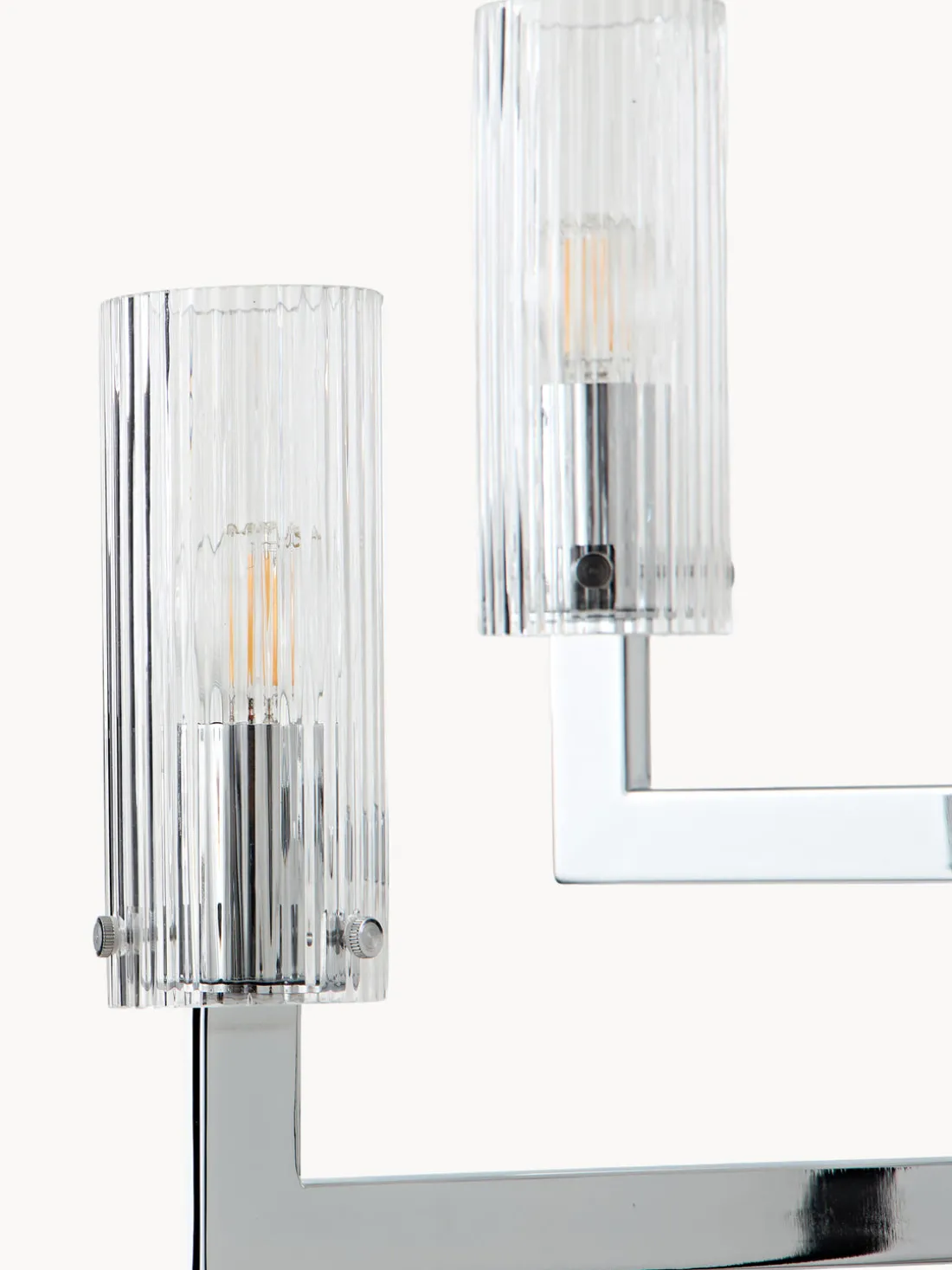 Lámpara de techo de vidrio estriado Emmi