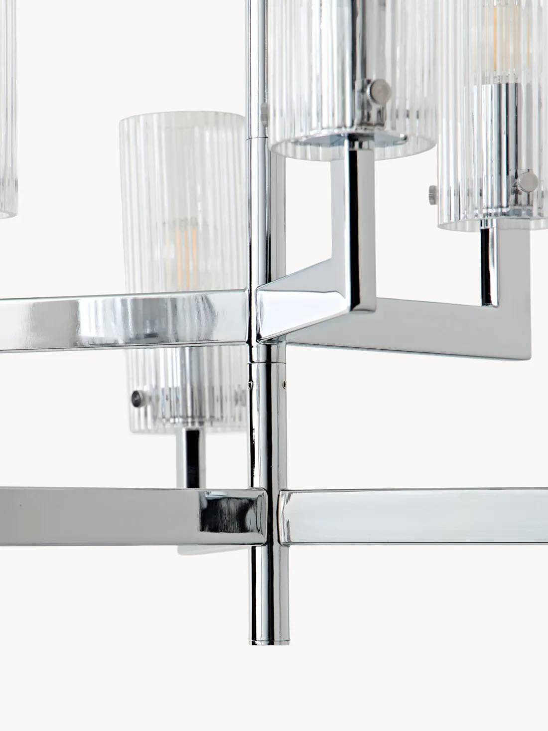 Lámpara de techo de vidrio estriado Emmi