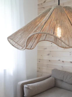 Lámpara de techo de yute grande Nami