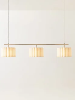 Lámpara de techo grande de lino Lucina