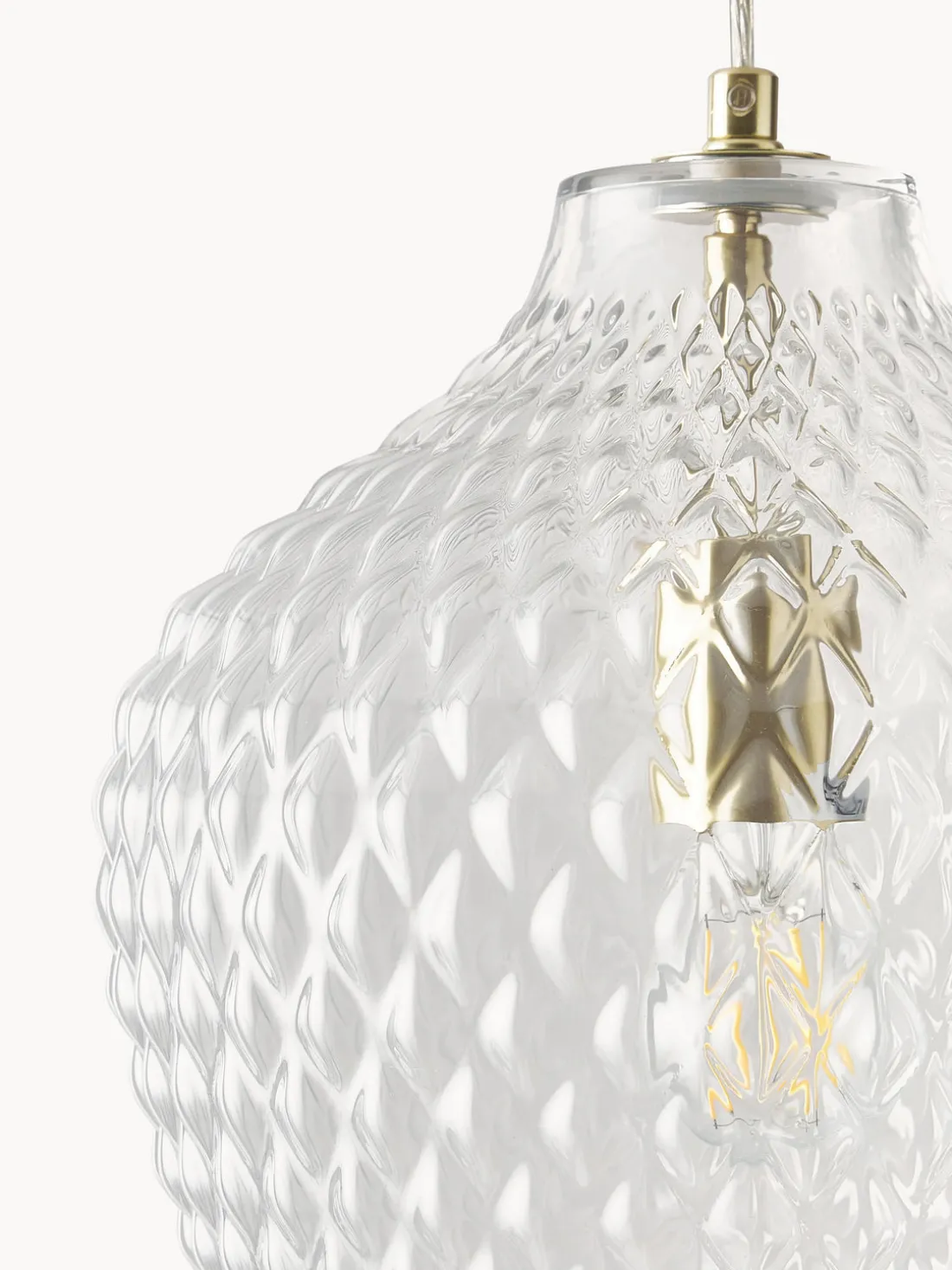 Lámpara de techo pequeña de vidrio Lee