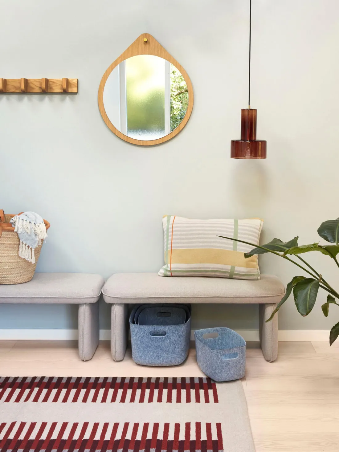 Lámpara de techo pequeña de vidrio Flowy