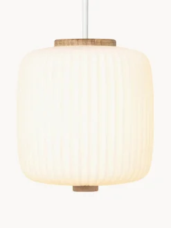 Lámpara de techo pequeña de vidrio opalino soplado EK61