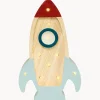 Lámpara infantil LED artesanal regulable Rocket Mini, con función de temporizador y control a mando