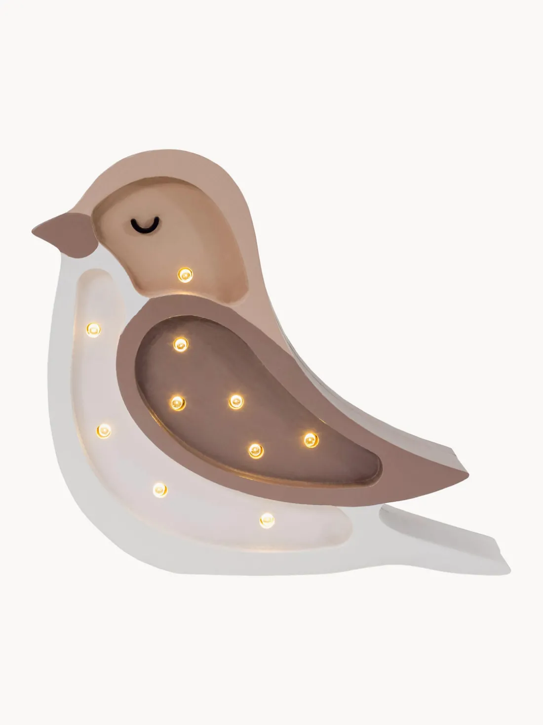 Lámpara infantil LED artesanal regulable Bird Mini, con función de temporizador