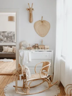 Lámpara infantil LED artesanal regulable Train, con función de temporizador y control remoto