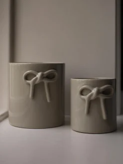 Macetero de cerámica Bow, 11 cm