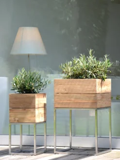 Macetero de madera de teca Mini Garden