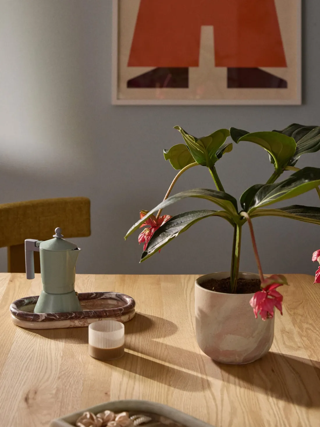 Macetero en look mármol Kiko, 17 cm