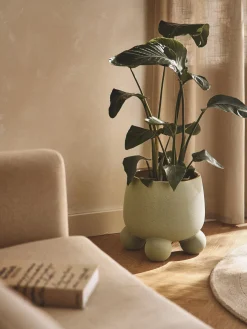 Macetero grande de dolomita Olea, 32 cm